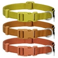 thumbnail image 1 of azuza 3 Pack Fall Dog Collars Comfortable and Adjustable Nylon Dog Collars for Puppy Small Dogs, XS (8-12inch)?Ginger Yellow, Rust Orange and Latte Brown, 1 of 6