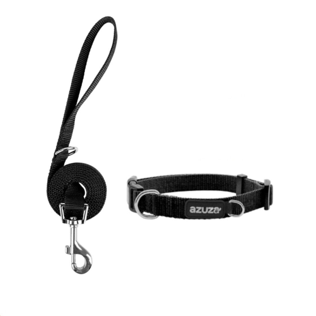 azuza Dog Collar and Leash Set Nylon Collar Leash for Small Medium and
