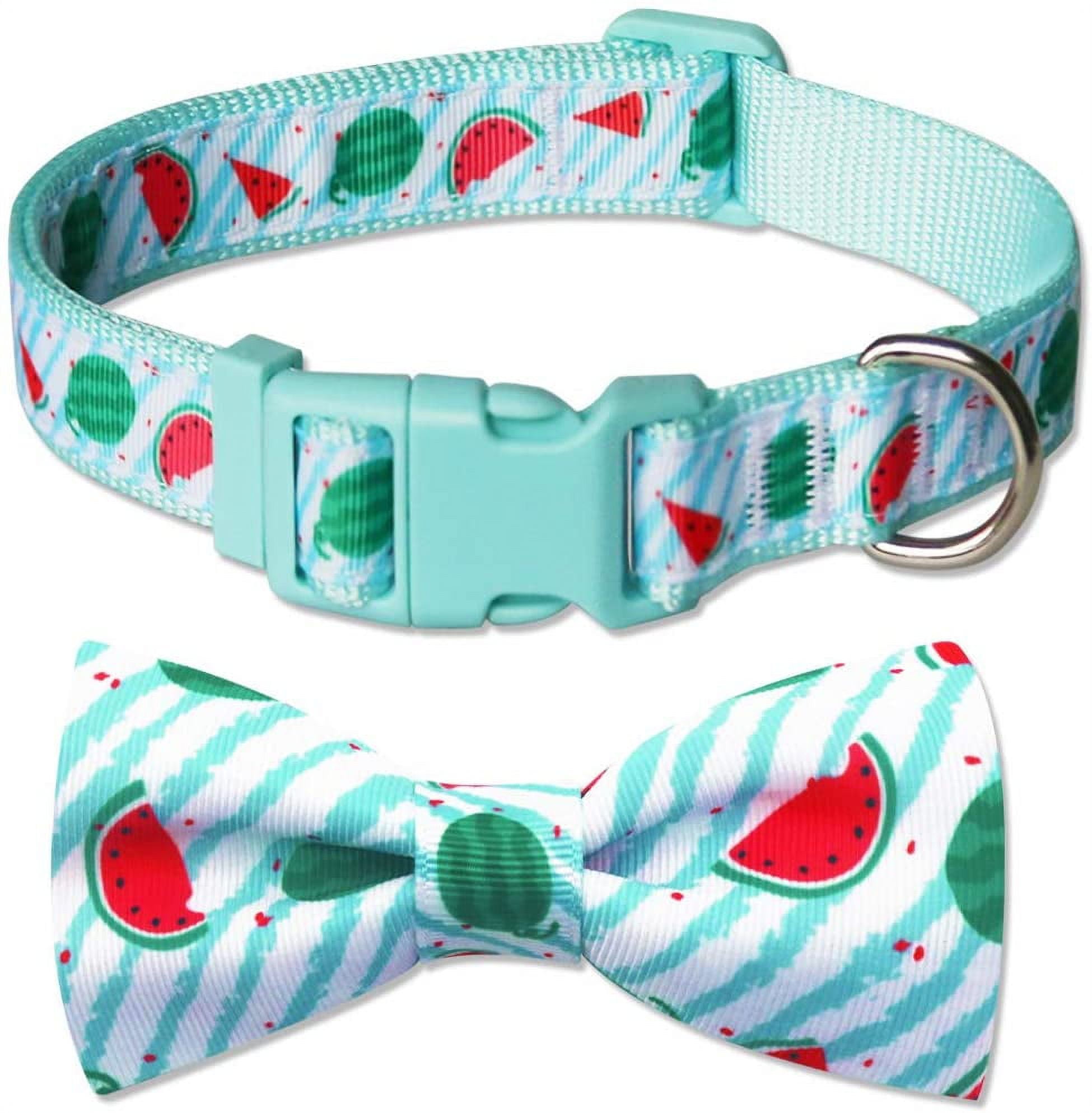 azuza Dog Collar with Bow Soft & Comfy Bowtie Dog Collar for Small Medium Large Dogs