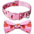 thumbnail image 1 of azuza Dog Collar with Bow Soft & Comfy Bowtie Dog Collar for Small Medium Large Dogs, 1 of 7