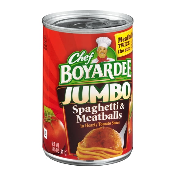 b'Chef Boyardee, Jumbo Spaghetti and Meatballs, KKS114.5-Ounce Can (Pack of 6)'