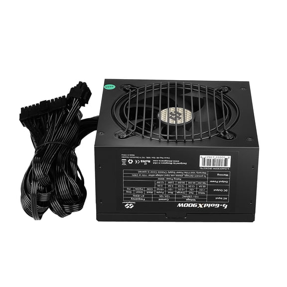b-GoldX 900W Semi Modular ATX 3.1, PCIe 5.1, 12VHPWR GPU Connector, 80+ Gold Efficiency Equivalent with APFC, OPP, SCP, OVP, UVP, OCP, SPD ATX Power Supply.