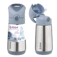 thumbnail image 1 of b.box Insulated 12 oz Blue Solid Print Chill Out Stainless Steel Water Bottle with Free Flow Silicone Straw, 1 of 10