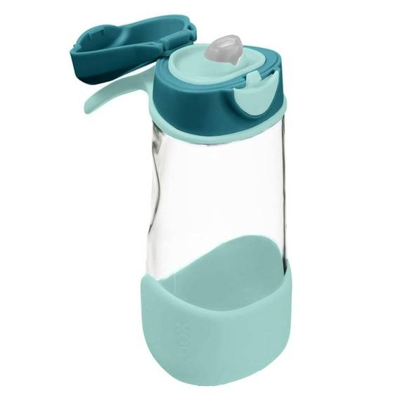 b.box 15 oz Sport Spout Kids Water Bottle for School, Sports, Travel, Daycare. Leakproof, Spill Proof, Dishwasher Safe. Easy Grip Triangle Shape, Durable Tritan Material. BPA Free.