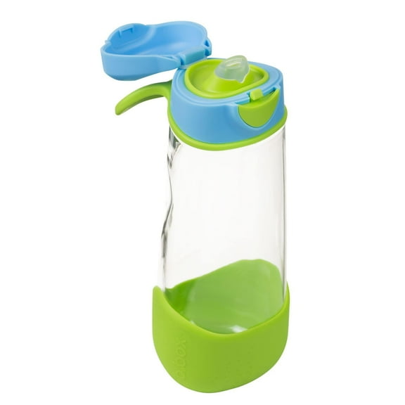 b.box 20 oz Sport Spout Kids Water Bottle for School, Sports, Travel, Daycare. Leakproof, Spill Proof, Dishwasher Safe. Easy Grip Triangle Shape, Durable Tritan Material. BPA Free. Ocean Breeze