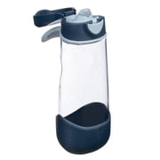 b.box 20 oz Sport Spout Kids Plastic Water Bottle, Leakproof - Midnight