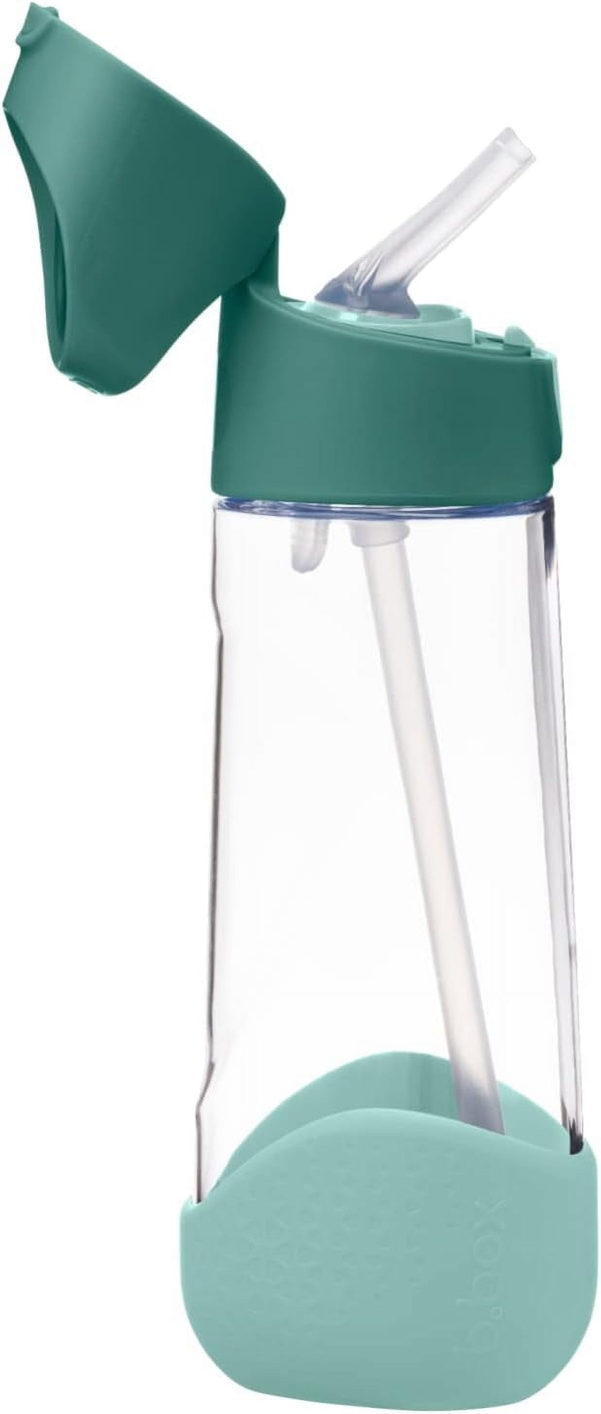 b.box 20 oz Tritan Drink Bottle: Kids Water Bottle w/ Straw & Lid for School, Travel, Daycare. Spill & Leak Proof. Easy Grip Triangle Shape. BPA Free, Dishwasher Safe.