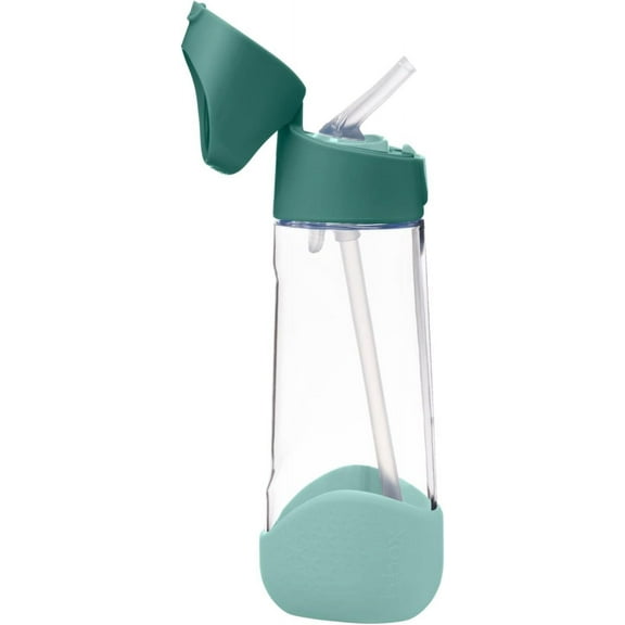 b.box 20 oz Tritan Drink Bottle: Kids Water Bottle w/ Straw & Lid for School, Travel, Daycare. Spill & Leak Proof. Easy Grip Triangle Shape. BPA Free, Dishwasher Safe.
