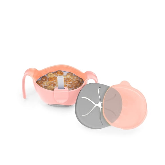 b.box 3 in 1 Toddler Bowl | Includes Straw, Lid & No Spill Snack Insert | Dishwasher & Microwave Safe | BPA Free | Ages 6 mo+ (Tutti Fruitti, 8.5 oz)