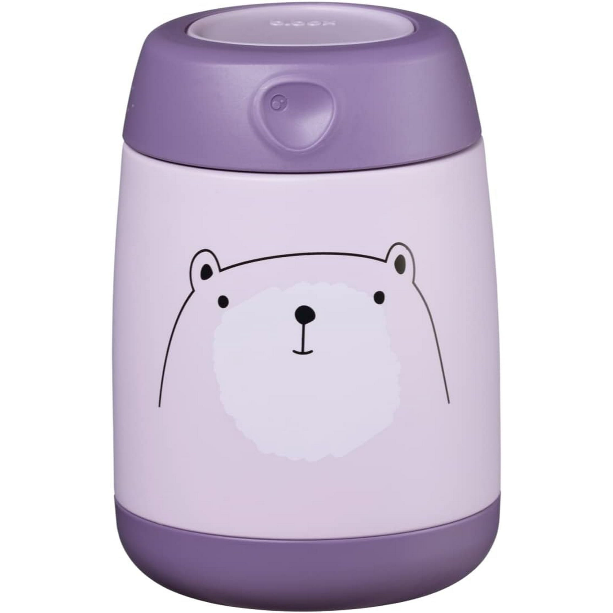 b.box Insulated Food Jar Mini | Small Snack Container for Babies and Kids | Double Wall Stainless Steel | Keeps Food Cold for 6hrs, Warm for 4hrs | (Bear Hugs, 7 oz)
