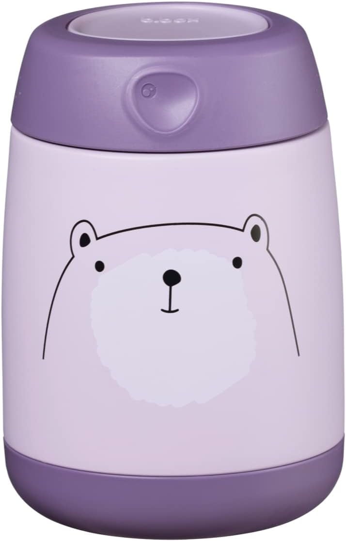 b.box Insulated Food Jar Mini | Small Snack Container for Babies and Kids | Double Wall Stainless Steel | Keeps Food Cold for 6hrs, Warm for 4hrs | (Wild Indigo, 7 oz)