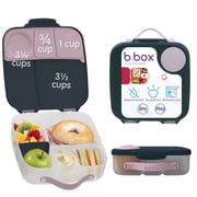 b.box Large Lunch Box for Kids, Bento Box with Ice Pack, Leakproof - Indigo Rose