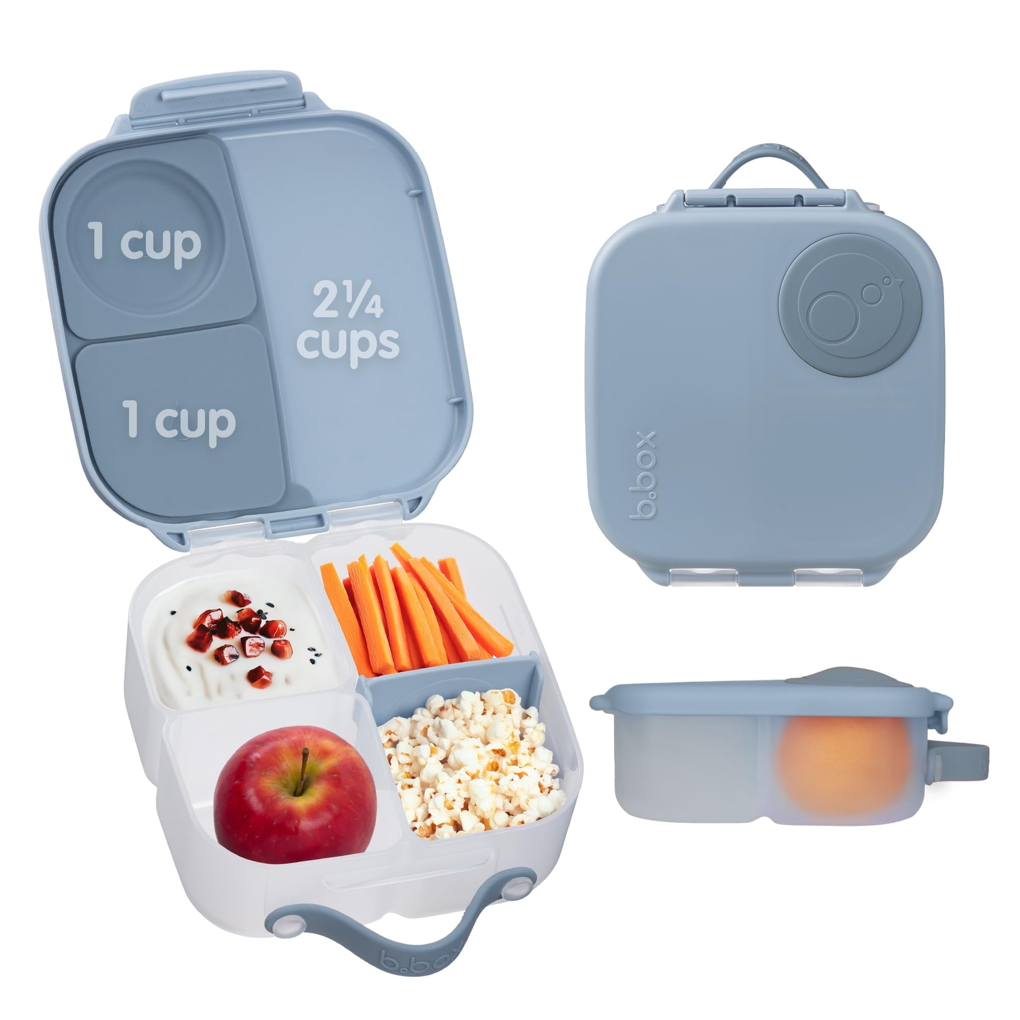 b.box Mini Lunch Box for Kids: Bento Box, Lunch Snack Container Ages 3+, BPA Free (Chill Out, 4¼ Cup Capacity)