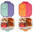 thumbnail image 1 of b.box Mini Lunch Box for Kids: Bento Box, Lunch Snack Container Ages 3+, BPA Free (Lilac Pop + Strawberry Shake, 4¼ cup capacity), 1 of 5