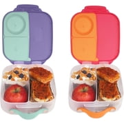 b.box Mini Lunch Box for Kids Bento Box, Lunch Snack Container Ages 3+, BPA Free Lilac Pop + Strawberry Shake, 4 cup capacity