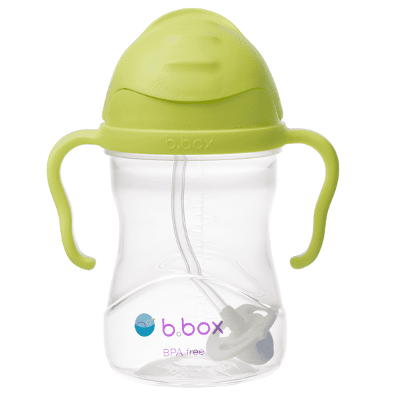 b.box Sippy Cup with Weighted Straw for Toddlers, Leakproof, 8oz - Pineapple