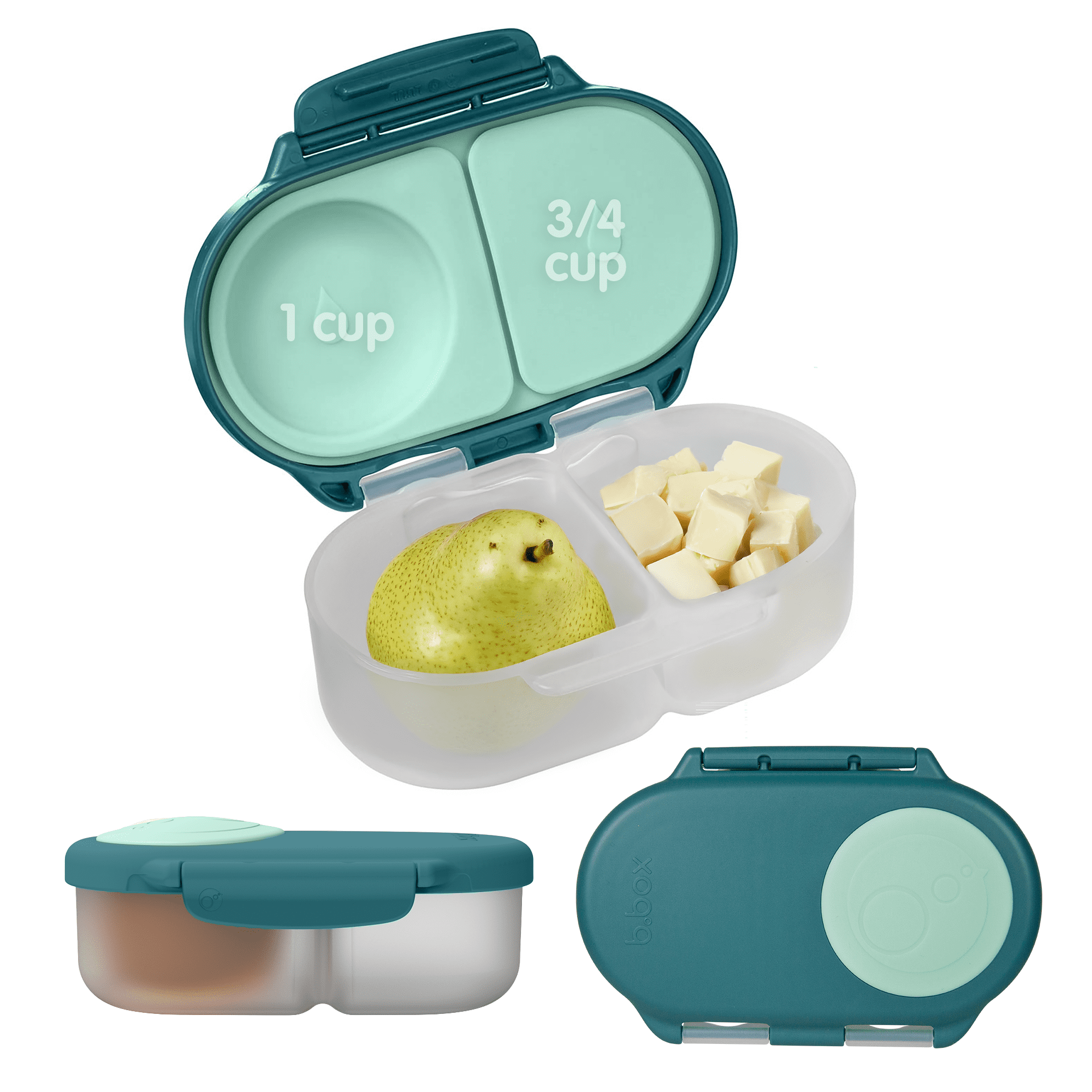 b.box Snack Box for Kids & Toddlers: 2 Compartment Snack Containers ...