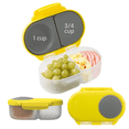 thumbnail image 1 of b.box Snack Box - 2 Compartment Snack Containers for Kids, Leakproof Mini Bento Box for Kids & Toddlers, Lunch Containers, Dishwasher Safe, BPA Free, Ages 4m+, 1 3/4 Cup - Lemon Sherbet, 1 of 10