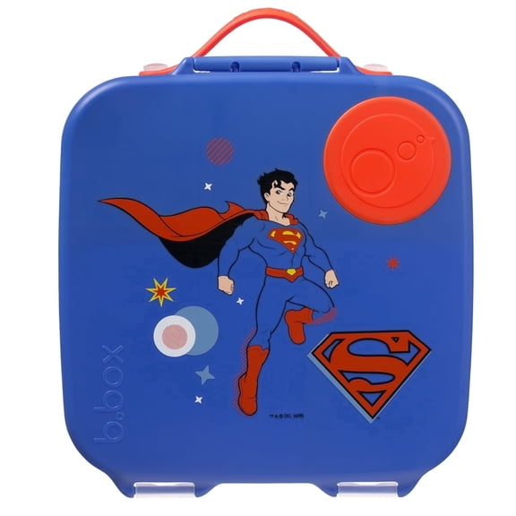 b.box Superman Lunch Box For Kids, Bento Box with Ice Pack, Leakproof