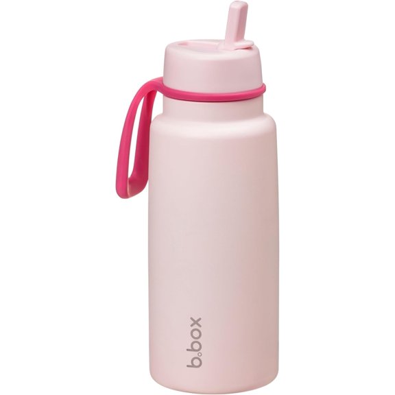 b.box Triple Insulated 34oz Water Bottle w/ Stainless Steel Straw. 46 Hours Cold. Leak Proof Tumbler with Lid and Straw for Travel, Gym & School. BPA Free Sports Water Bottles.