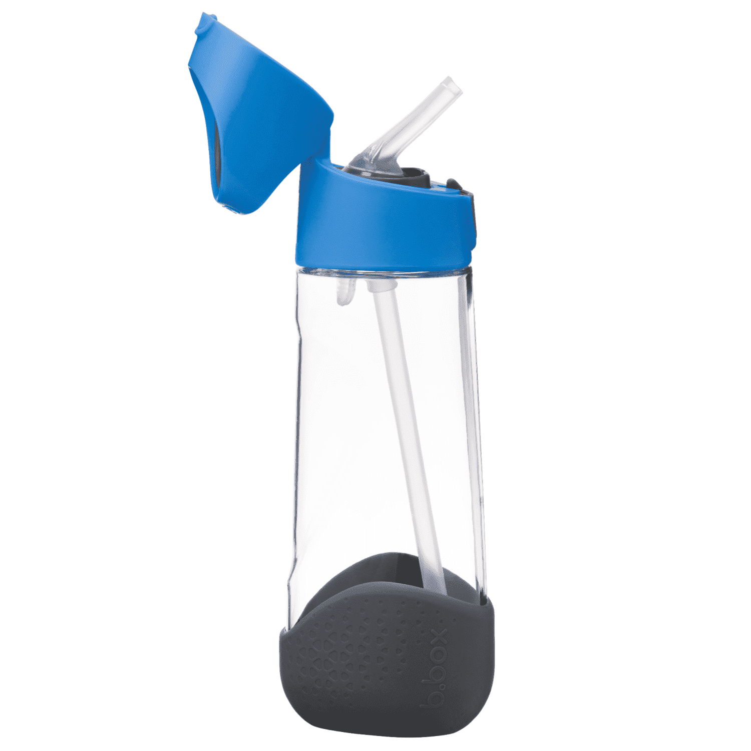 b.box 20oz Tritan™ Drink Bottle - Flip Top Straw Water Bottle for Kids (Blue Slate)