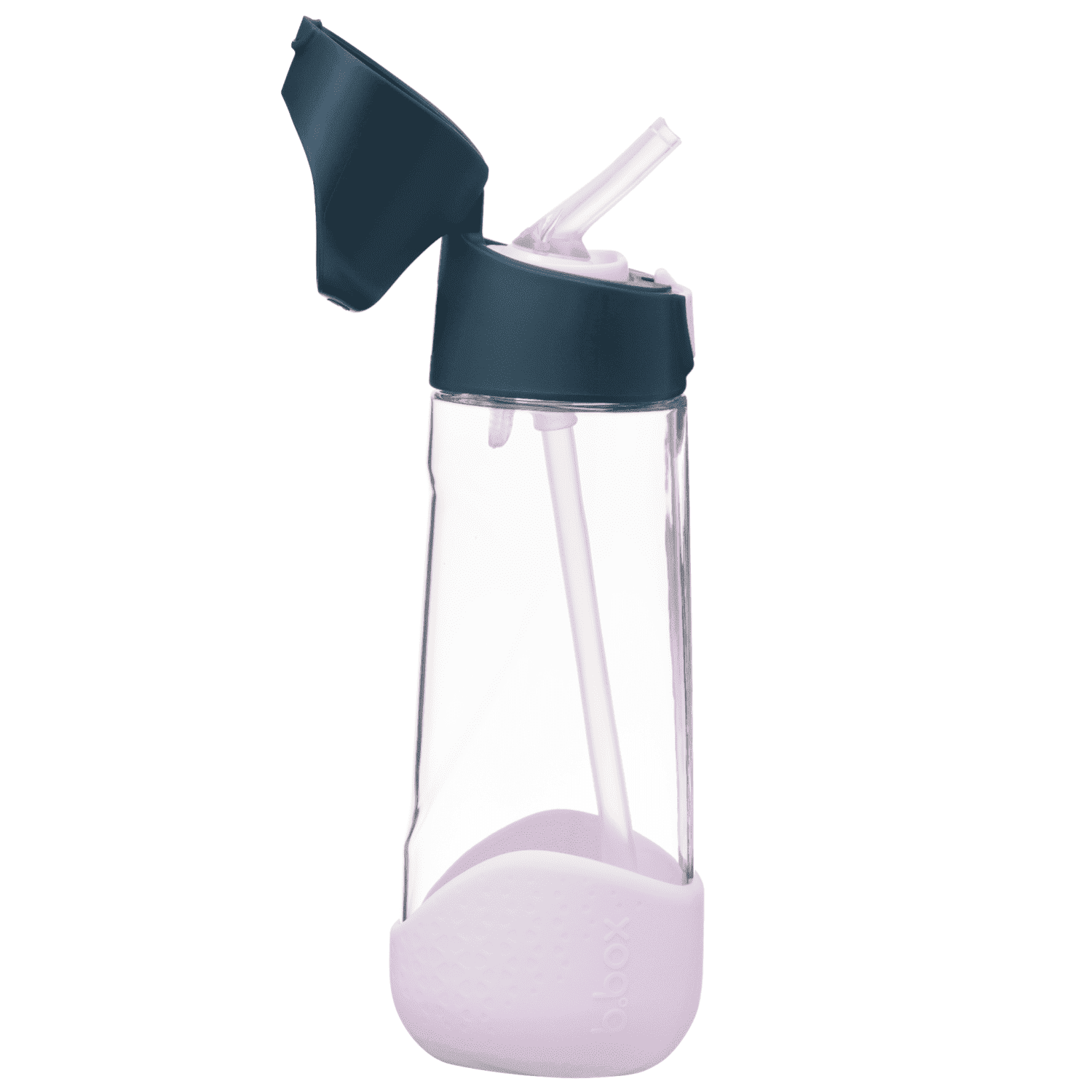 b.box 20oz Tritan™ Drink Bottle - Flip Top with Straw Water Bottle for Kids (Indigo Rose)