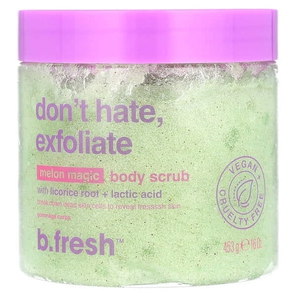 b.fresh Body Scrub With Licorice Root & Lactic Acid, Melon Magic, 16 oz (453 g)