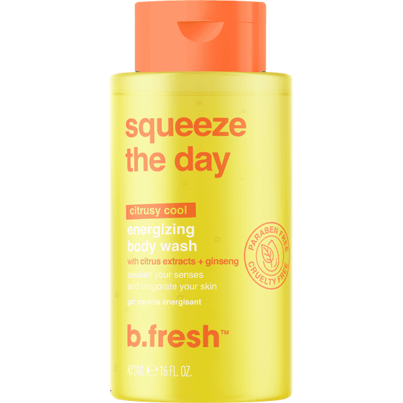 b.fresh squeeze the day citrusy cool energizing body wash with citrus extracts + ginseng 16 fl oz
