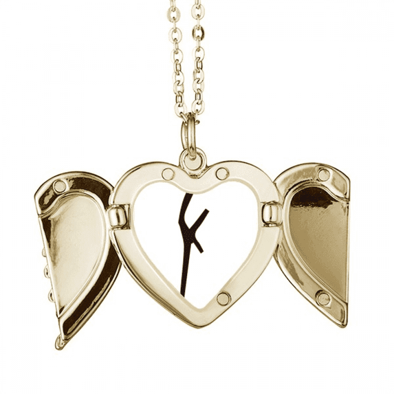 b inscription chinese surname character zuo folded wings peach heart pendant necklace