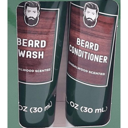 b-pure Beard Wash and Beard Conditioner 1 Fl oz (2 Pack)