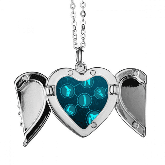 b structure illustration human angel wings necklpendant fashion