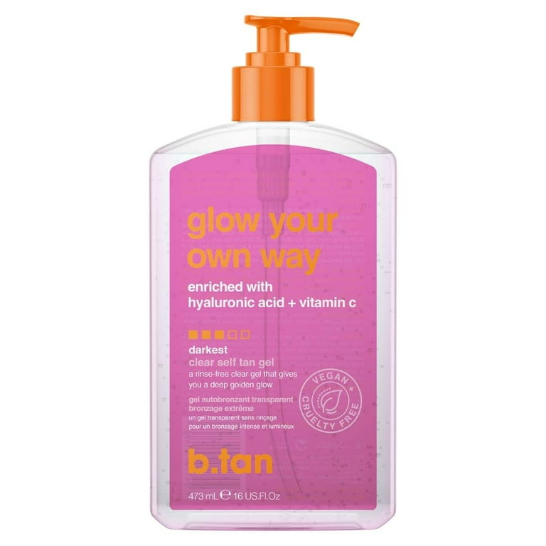 b.tan - glow your own way clear self tan gel (16oz) b.tan - glow your own way clear self tan gel (16oz)