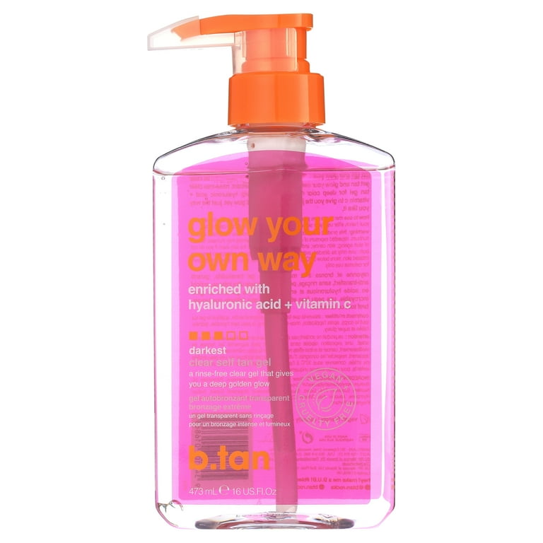 b.tan - glow your own way clear self tan gel (16oz) b.tan - glow your own way clear self tan gel (16oz)