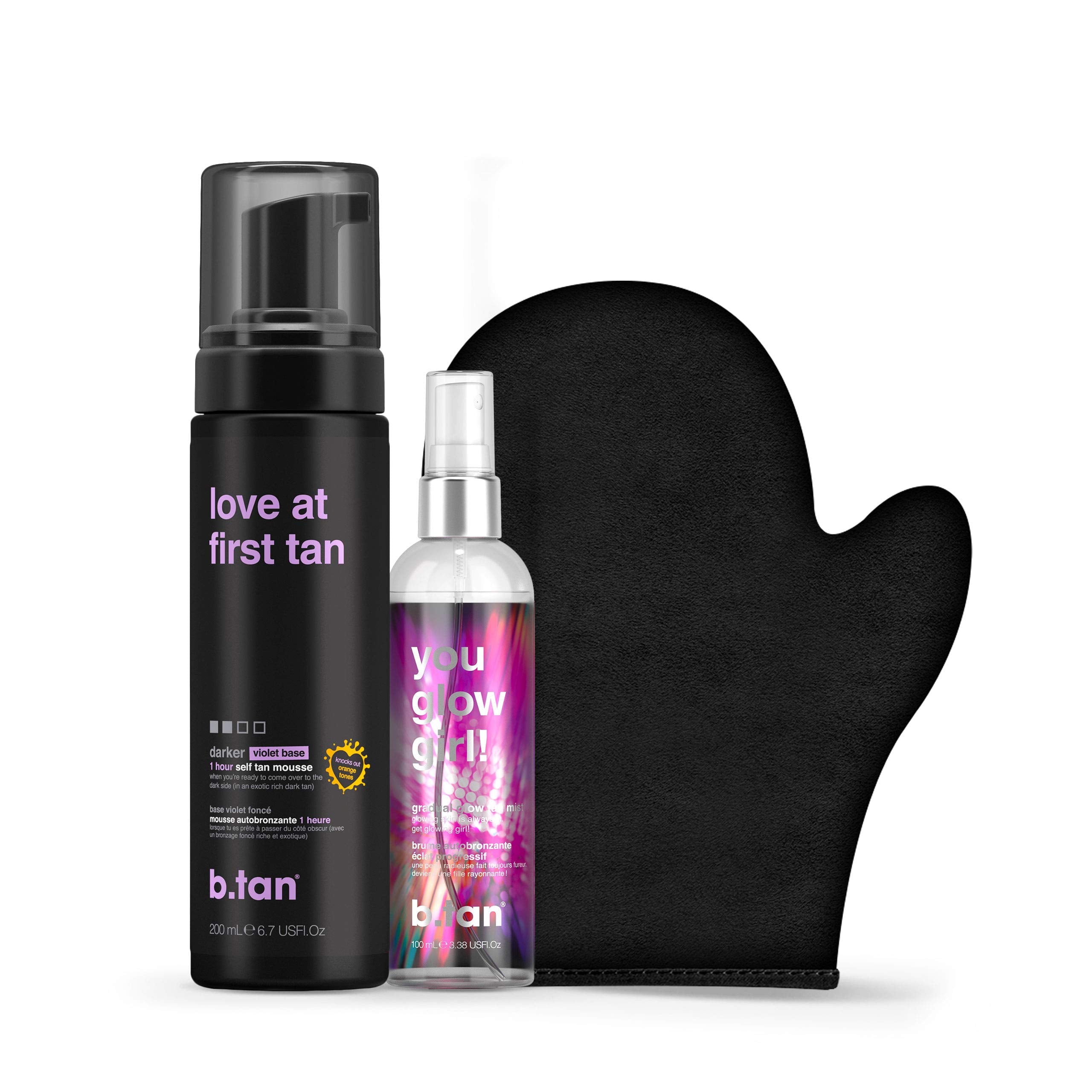 b.tan Violet Self Tan & Face Mist Kit Lovers Bundle Self Tanning