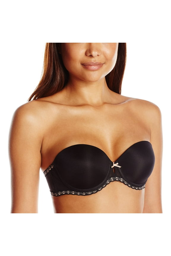 by Wacoal Women's Faithfully Yours Strapless Bra, Night, 34D