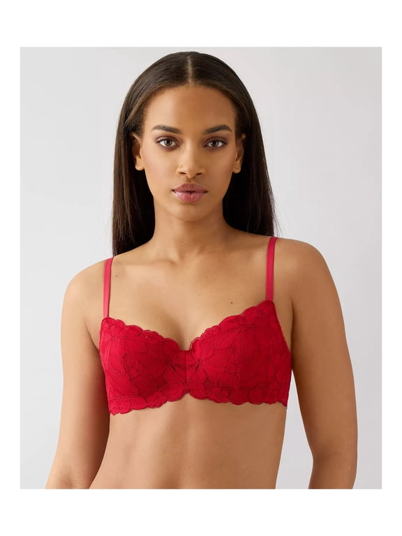 b.tempt'd by Wacoal Feeling Famous Women's Lace Balconette Bra, Chili Pepper/Biking Red