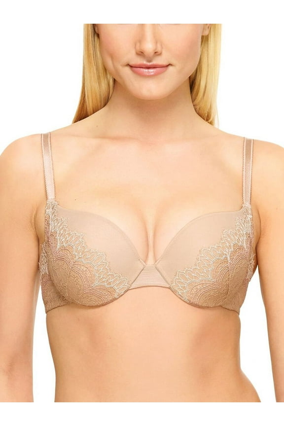 by Wacoal Wink Worthy Underwire Push Up Bra, Au Natural, 32DD