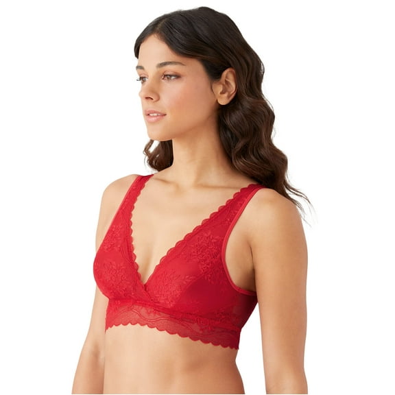 b.tempt'd by Wacoal Women's No Strings Attached Bralette, Crimson Red, Small