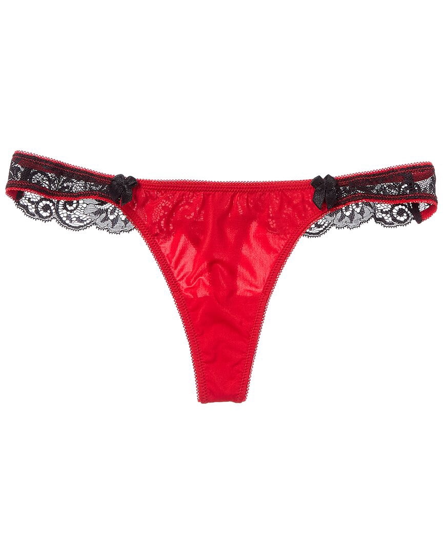 B.tempt'd By Wacoal Women's Innocence Thong Panty – Ribbed With Lace Trim, Cotton Gusset