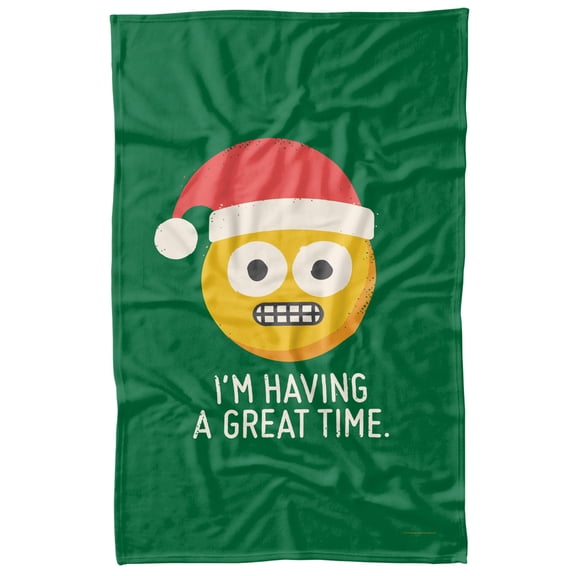 bCreative - David Olenick Blanket, 36'x58' White Knuckle Christmas Fleece Blanket