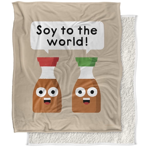 bCreative - David Olenick Blanket, 50'x60' Do-Re-Mi-FA Sodium Silky Touch Sherpa Back Super Soft Throw Blanket