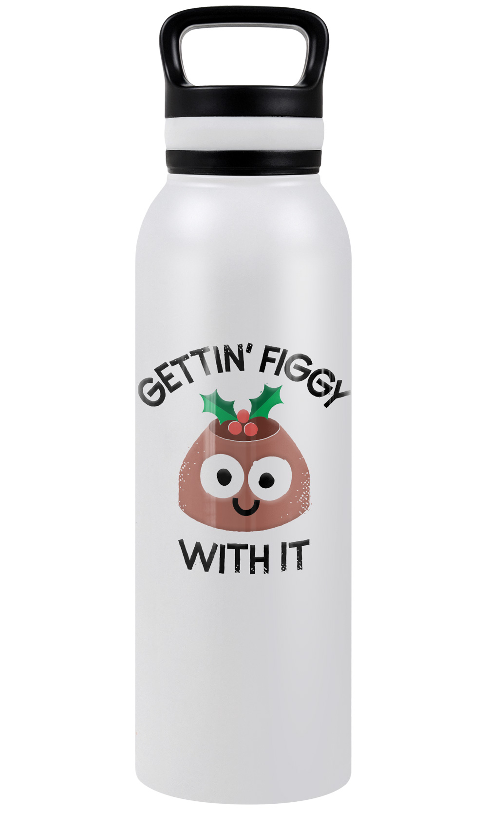 bCreative - David Olenick Official Body English 24 oz Insulated Canteen Water Bottle, Leak Resistant, Vacuum Insulated Stainless Steel with Loop Cap