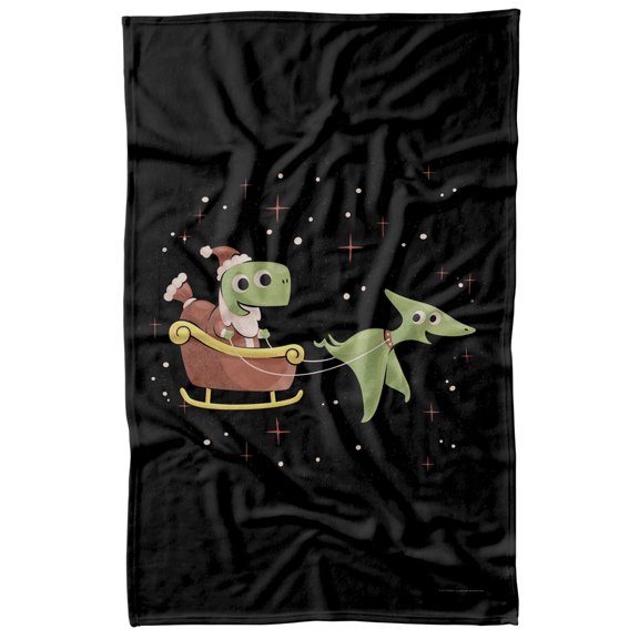 bCreative - LCT Creative Blanket, 36'x58' Dinosaur Sleigh Fleece Blanket