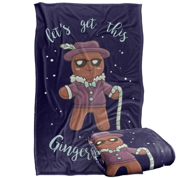 bCreative - LCT Creative Blanket, 36'x58' Get This Gingerbread Silky Touch Super Soft Throw Blanket