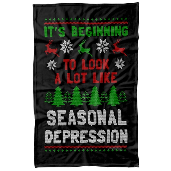 bCreative - LCT Creative Blanket, 36'x58' Seasonal Depression Fleece Blanket