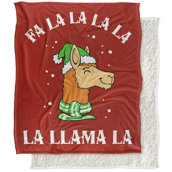 bCreative - LCT Creative Blanket, 50'x60' FA La La Llama Silky Touch Sherpa Back Super Soft Throw Blanket
