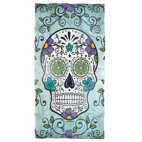 bCreative - Retrorocket Studio, 30'x60' Sugar Skull Beach Towel