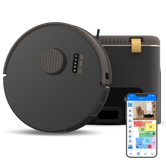 bObsweep Bio Self-Emptying Robot Vacuum & Mop, Black