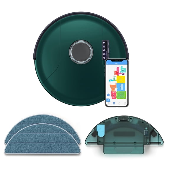 Open Box bObsweep PetHair SLAM Wi-Fi Connected Robot Vacuum, Jade