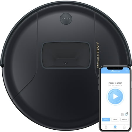 bObsweep - PetHair Vision PLUS Wi-Fi Connected Robot Vacuum & Mop - Blackberry